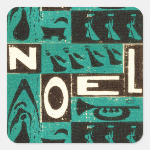 Noel Green Quadratischer Aufkleber