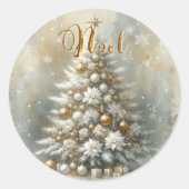 Noel-Klassik-Rundaufkleber Runder Aufkleber (Vorderseite)