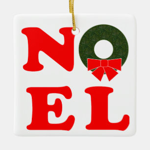 NOEL-Kranz Keramikornament