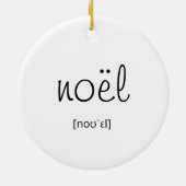 Noël Minimal White Christmas Tree Elegantes Skript Keramik Ornament (Hinten)