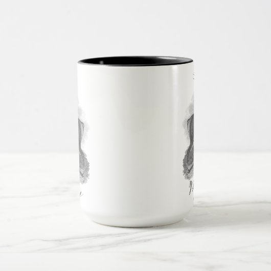 Noel mug with an beautiful antique deer etching. tasse (Zentrum)