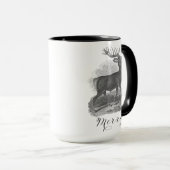 Noel mug with an beautiful antique deer etching. tasse (VorderseiteRechts)