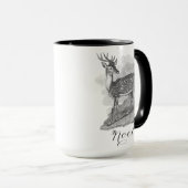 Noel mug with an beautiful antique deer etching. tasse (VorderseiteRechts)