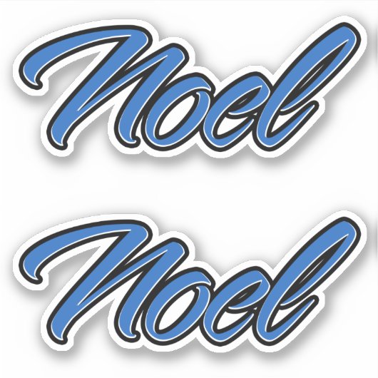 Noel Name blue Aufkleber Sticker Stickerset (Vorderseite)