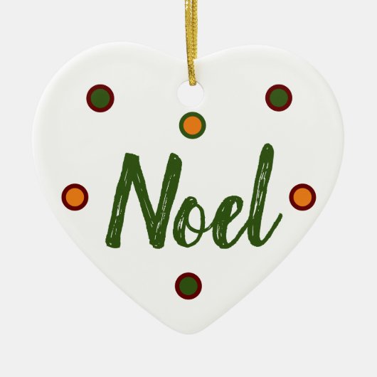 Noel, Noel Keramik Ornament (Vorne)