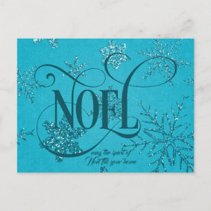 NOEL Schriftzug Weihnachten Postkarte