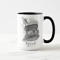 Noel-Tasse mit einer schönen antiken Hirschätzung.