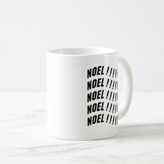 Noel Typography Kaffeetasse (VorderseiteRechts)