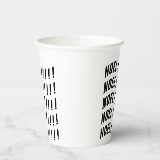 Noel Typography Pappbecher (Links)