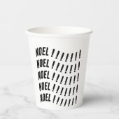 Noel Typography Pappbecher (Vorderseite)
