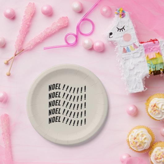 Noel Typography Pappteller (Party)