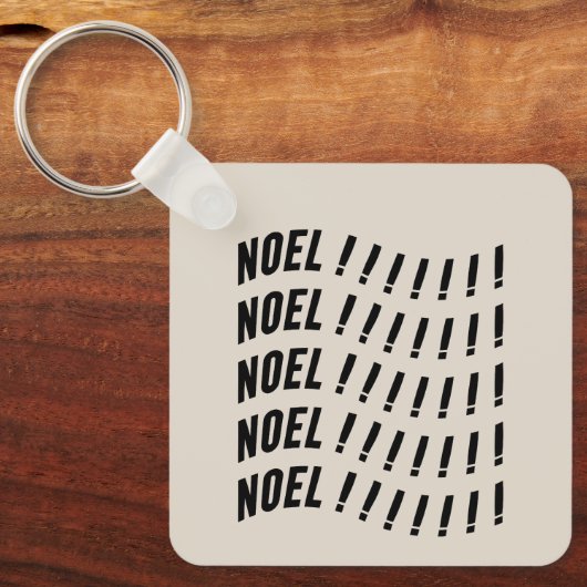 Noel Typography Schlüsselanhänger (Vorderseite)