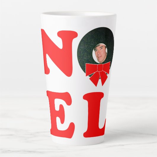 NOEL Weihnachten Personalisiert Milchtasse (Vorderseite)