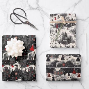 Noelivio – Künstlerische Weihnachtswelten Geschenkpapier Set