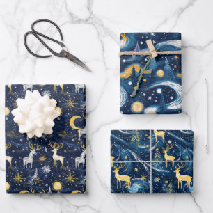 Noelivio – Künstlerische Weihnachtswelten Geschenkpapier Set