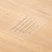 Noelle Elegant Wedding Acryleinladungen (Ablage )