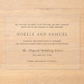 Noelle Elegant Wedding Acryleinladungen (Vorderseite)