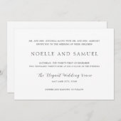 Noelle Elegant Wedding Einladung (Vorne/Hinten)