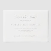 Noelle Elegant Wedding Save the Date Pergament Einladungen (Vorderseite)