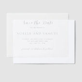 Noelle Elegant Wedding Save the Date Pergament Einladungen (Versetzt)