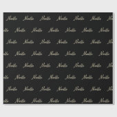 Noelle white gold Handwriting Geschenkpapier (Flach)