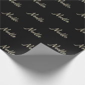 Noelle white gold Handwriting Geschenkpapier (Ecke)