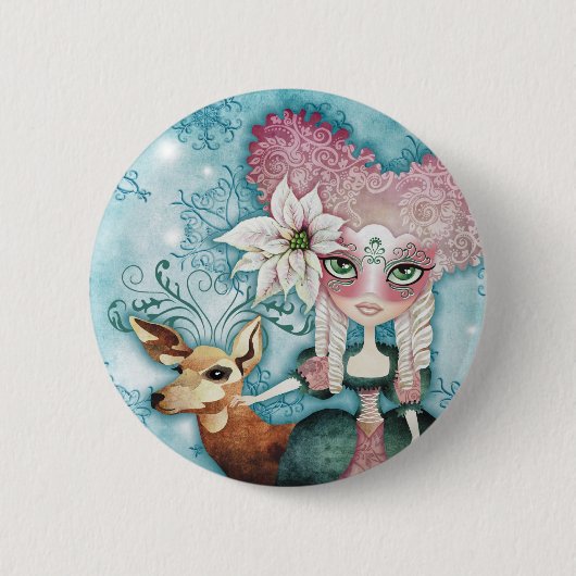 Noelle Winter-Magie Button (Vorderseite)