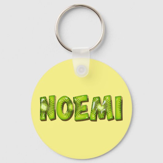 Noemi Name Kiwi Design Schlüsselanhänger (Vorderseite)
