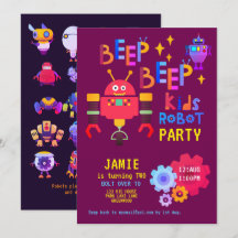 NOEON ROBOT 2. Geburtstag Party Boy Girl Funny