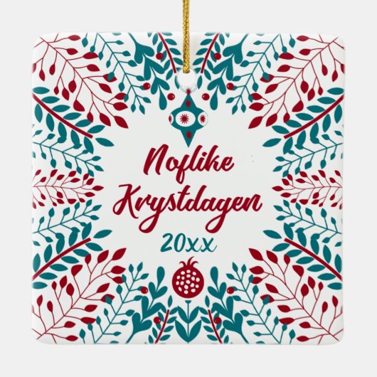 Noflike Krystdagen, West Frisian Frohe Christmas Keramikornament (Rückseite)