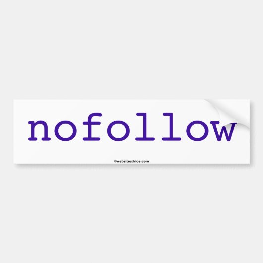 nofollow Autoaufkleber (Vorne)