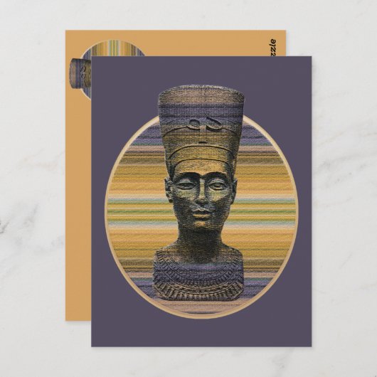 Nofretete Postkarte (Vorne/Hinten)