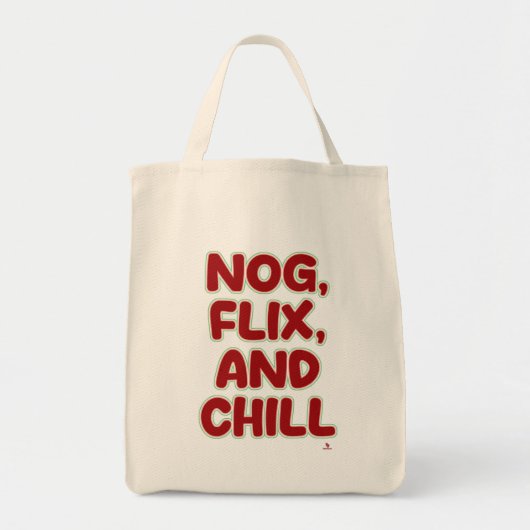 Nog Flix and Chill Funny Christmas Hang Out Tragetasche (Vorne)