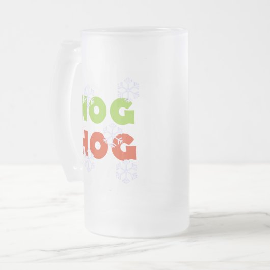 Nog Hog Mattglas Bierglas (Vorderseite Links)