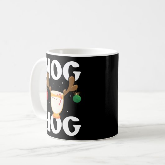 Nog Hog National Eggnog Day Egg Nog Kaffeetasse (Vorderseite Links)