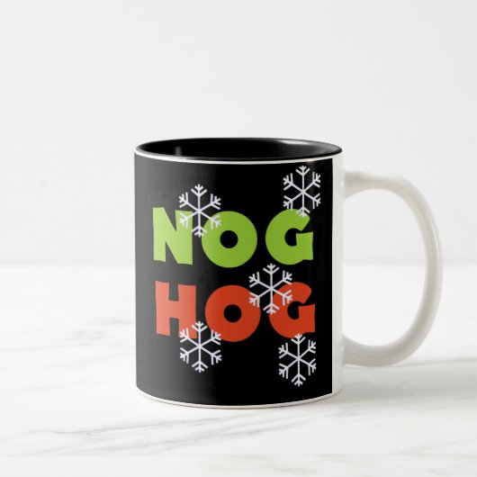 Nog Hog Weihnachtsfeiertage Zweifarbige Tasse (Rechts)