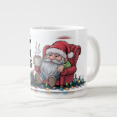 "Nog Only Weihnachtsmann" Jumbo-Tasse (Vorderseite Rechts)