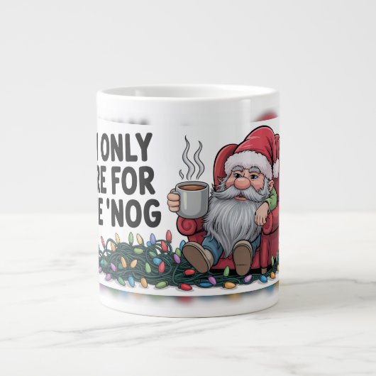 "Nog Only Weihnachtsmann" Jumbo-Tasse (Vorderseite)