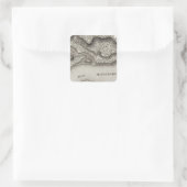 Nogales-Plan Quadratischer Aufkleber (Tasche)