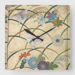 Noh Robe Quadratische Wanduhr