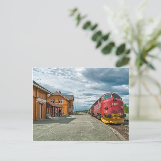 NOHAB Diesel-Lokomotive am Hell Bahnhof Postkarte (Stehend Vorderseite)