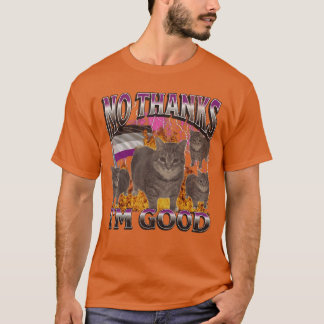 Nohanks Im Good Funny Aseual Lgbtq Cat Meme Bootle T-Shirt