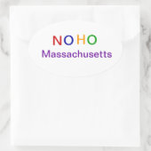 NOHO Massachusetts Ovaler Aufkleber (Tasche)