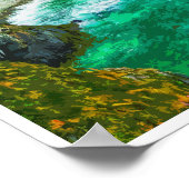 Nohoval Cove Cork Irland Retro Style Poster (Ecke)