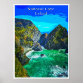 Nohoval Cove Cork Irland Retro Style Poster (Vorne)