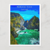 Nohoval Cove Cork Irland Retro Style Postkarte (Vorderseite)