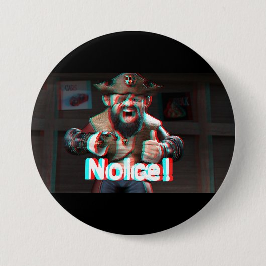 Noice! Badaz Beard 3D Button (Vorderseite)