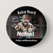 Noice! Badaz Beard 3D Button (Vorderseite)