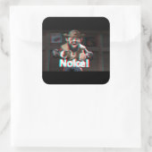 Noice! Badaz Beard 3D Quadratischer Aufkleber (Tasche)