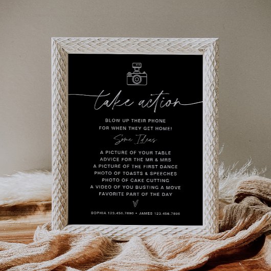 NOIR Action Wedding I Spy Sign Poster